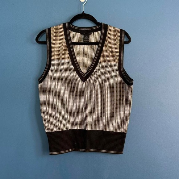 Y2K The Limited Sweater Vest Women's Size Large 2004 Silk Blend Preppy Knit - Picture 1 of 7